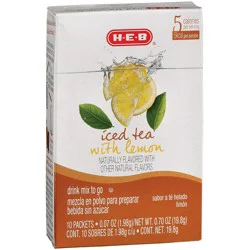 H-E-B Drink Mix to Go Packets - Iced Tea with Lemon
