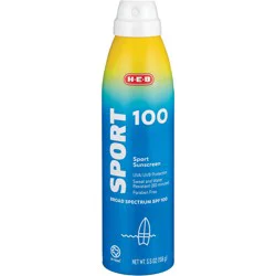H-E-B SPF 100 Sport Broad Spectrum Sunscreen Spray