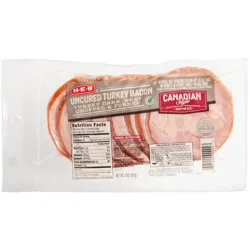 H-E-B Canadian Style Uncured Turkey Bacon