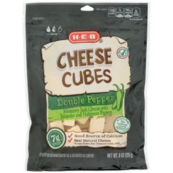 H-E-B Double Pepper Monterey Jack Cheese Cubes