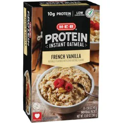 H-E-B 10g Protein Instant Oatmeal - French Vanilla