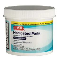 H-E-B Medicated Hemorrhoid Pads with Witch Hazel
