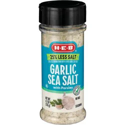 H-E-B Garlic, Sea Salt & Parsley Seasoning - 25% Less Salt