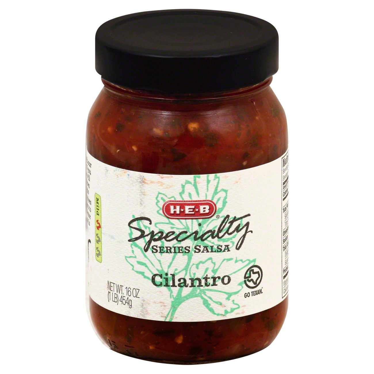 slide 1 of 1, H-E-B Specialty Series Mild Salsa - Cilantro, 16 oz