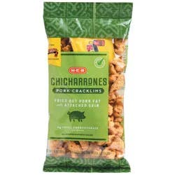 H-E-B Chicharrones Pork Cracklins & Hot Sauce Packet