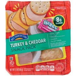 Hill Country Fare Snack Pack Tray - Turkey & Cheddar with Crackers & Candy