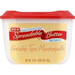 H-E-B Salted Sweet Cream Spreadable Butter