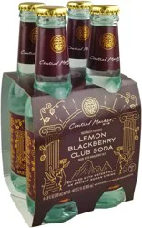 Central Market Lemon Blackberry Club Soda, Glass Bottles