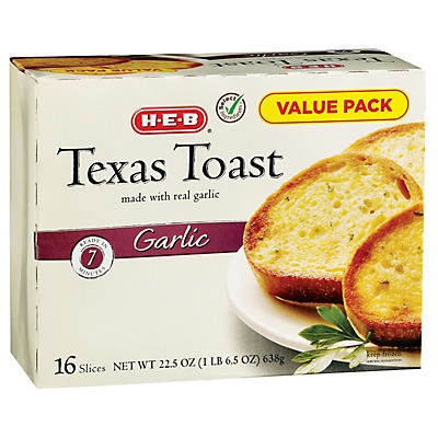 slide 1 of 1, H-E-B Select Ingredients Garlic Texas Toast Value Pack, 16 ct
