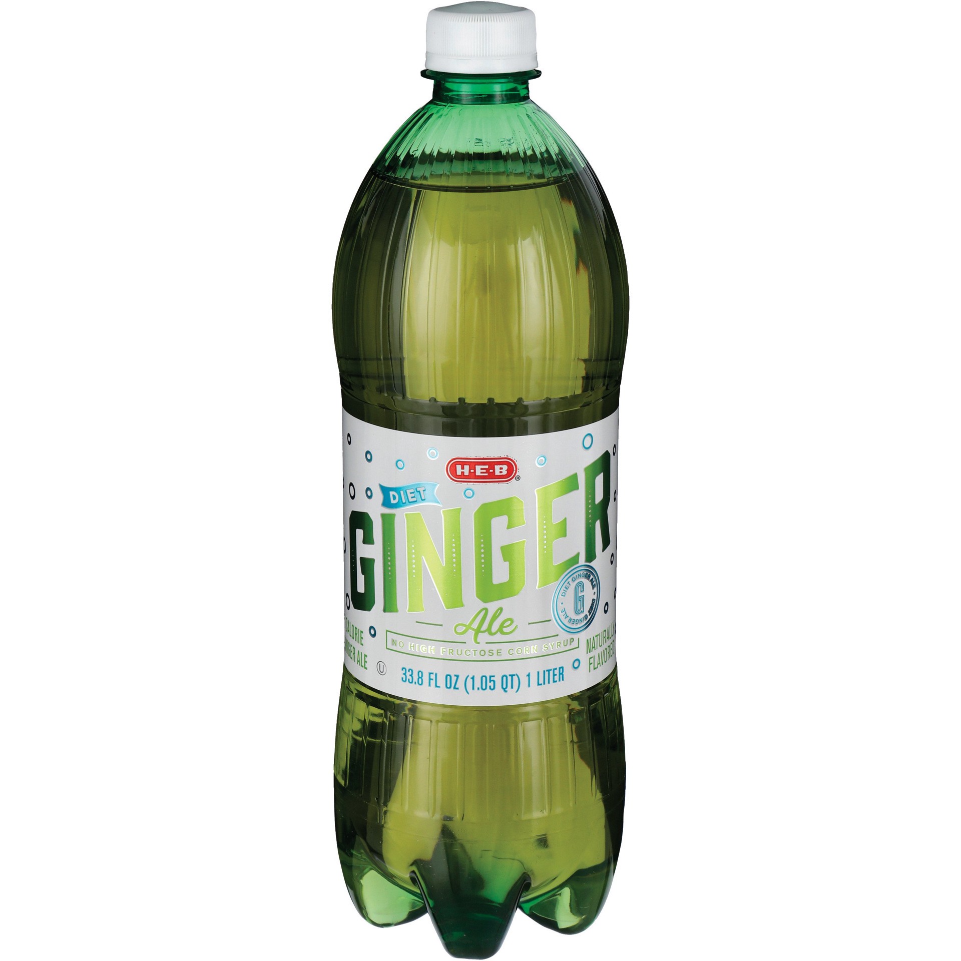slide 1 of 1, H-E-B Diet Ginger Ale, 1 liter