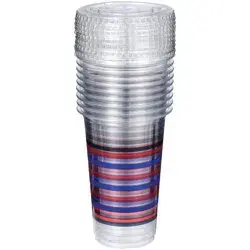 Destination Holiday Patriotic 16 oz Party Cups with Lids
