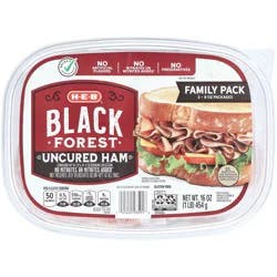 H-E-B Black Forest Ham Lunch Meat - Family Pack