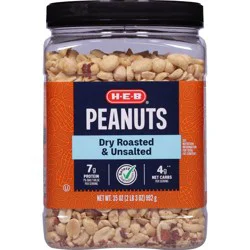 H-E-B Unsalted Dry Roasted Peanuts