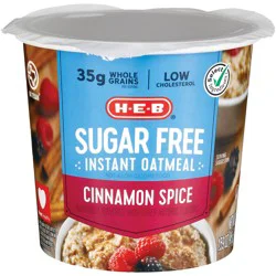 H-E-B Sugar Free Instant Oatmeal Cup - Cinnamon Spice