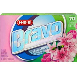 H-E-B Bravo Fabric Softener Dryer Sheets - Early Spring