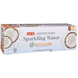 H-E-B Unsweetened Coconut Sparkling Water 12 pk Cans