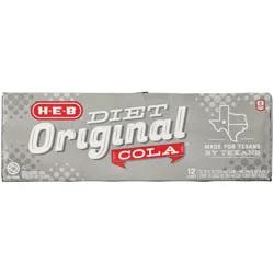 H-E-B Diet Original Cola 12 pk Cans