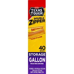 H-E-B Texas Tough Double Zipper Gallon Storage Bags