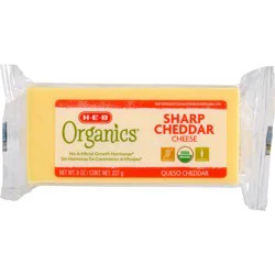 H-E-B Organics Sharp Cheddar Cheese