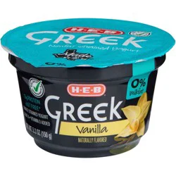 H-E-B 13g Protein Nonfat Greek Yogurt - Vanilla