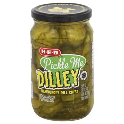 H-E-B Pickle Me Dilley Hamburger Dill Chips
