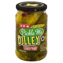 H-E-B Pickle Me Dilly Whole Spiced Polish Dill Pickles