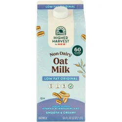 Higher Harvest by H-E-B Non-Dairy Low Fat Original Oat Milk