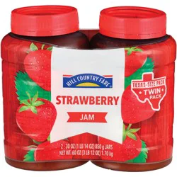 Hill Country Fare Strawberry Jam - Texas Size Twin Pack