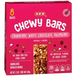 H-E-B Cranberry, White Chocolate & Raspberry Chewy Bars