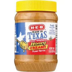 H-E-B Made in Texas Creamy Peanut Butter - Texas Wildflower Honey