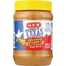 H-E-B Made in Texas Creamy Peanut Butter - Texas Wildflower Honey