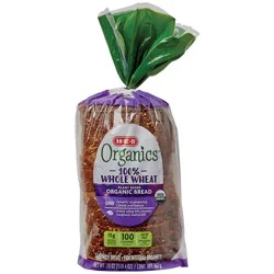H-E-B Organics 100% Whole Wheat Sliced Bread