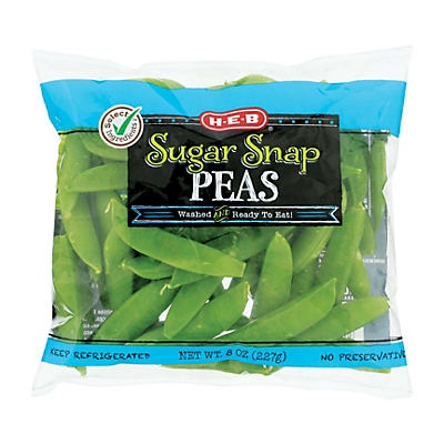 slide 1 of 1, H-E-B Sugar Snap Peas, 8 oz