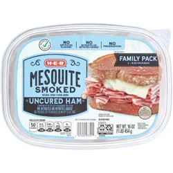 H-E-B Mesquite-Smoked Ham Lunch Meat - Family Pack
