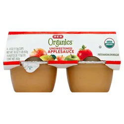 H-E-B Organics Unsweetened Applesauce Cups