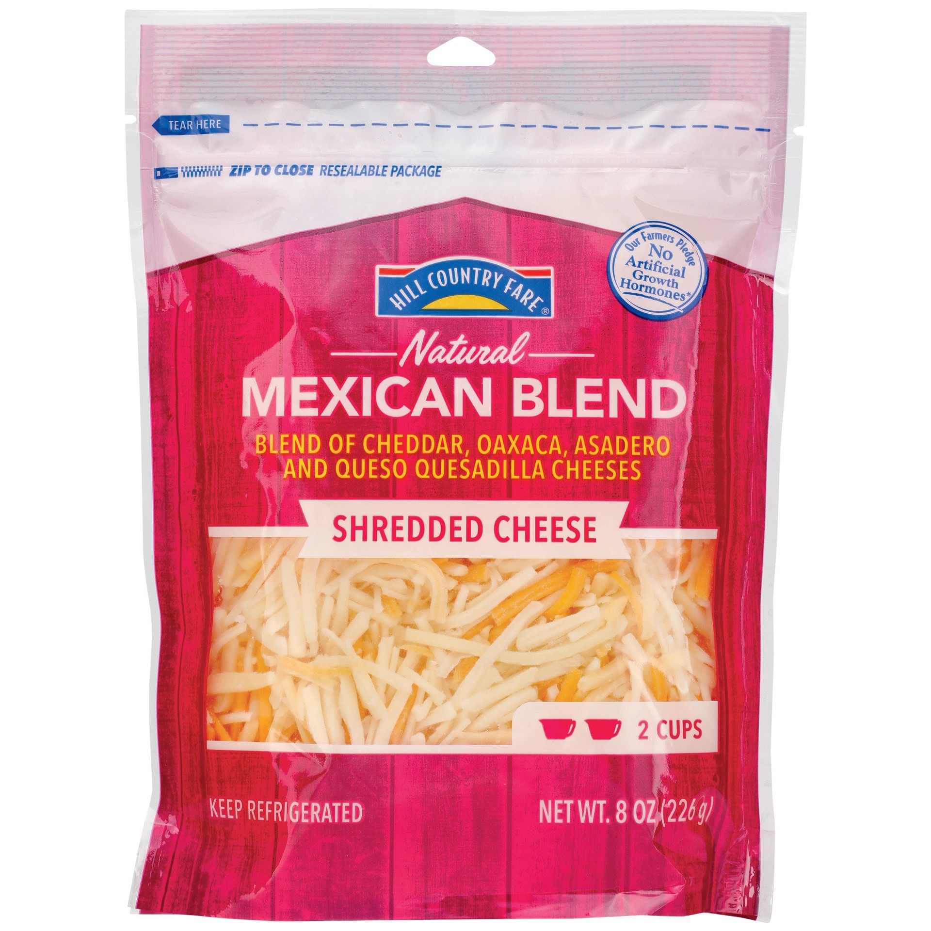 slide 1 of 1, Hill Country Fare Mexican Blend Shredded Cheese, 8 oz