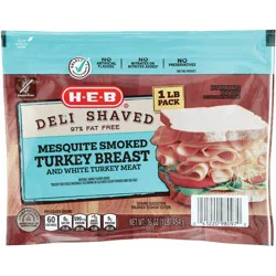 H-E-B Deli Shaved Mesquite-Smoked Turkey Lunch Meat