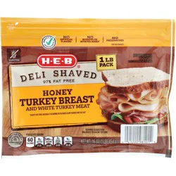H-E-B Deli Shaved Honey Turkey Lunch Meat