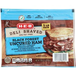 H-E-B Deli Shaved Black Forest Smoked Ham Lunch Meat
