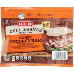 H-E-B Deli Shaved Honey Ham Lunch Meat