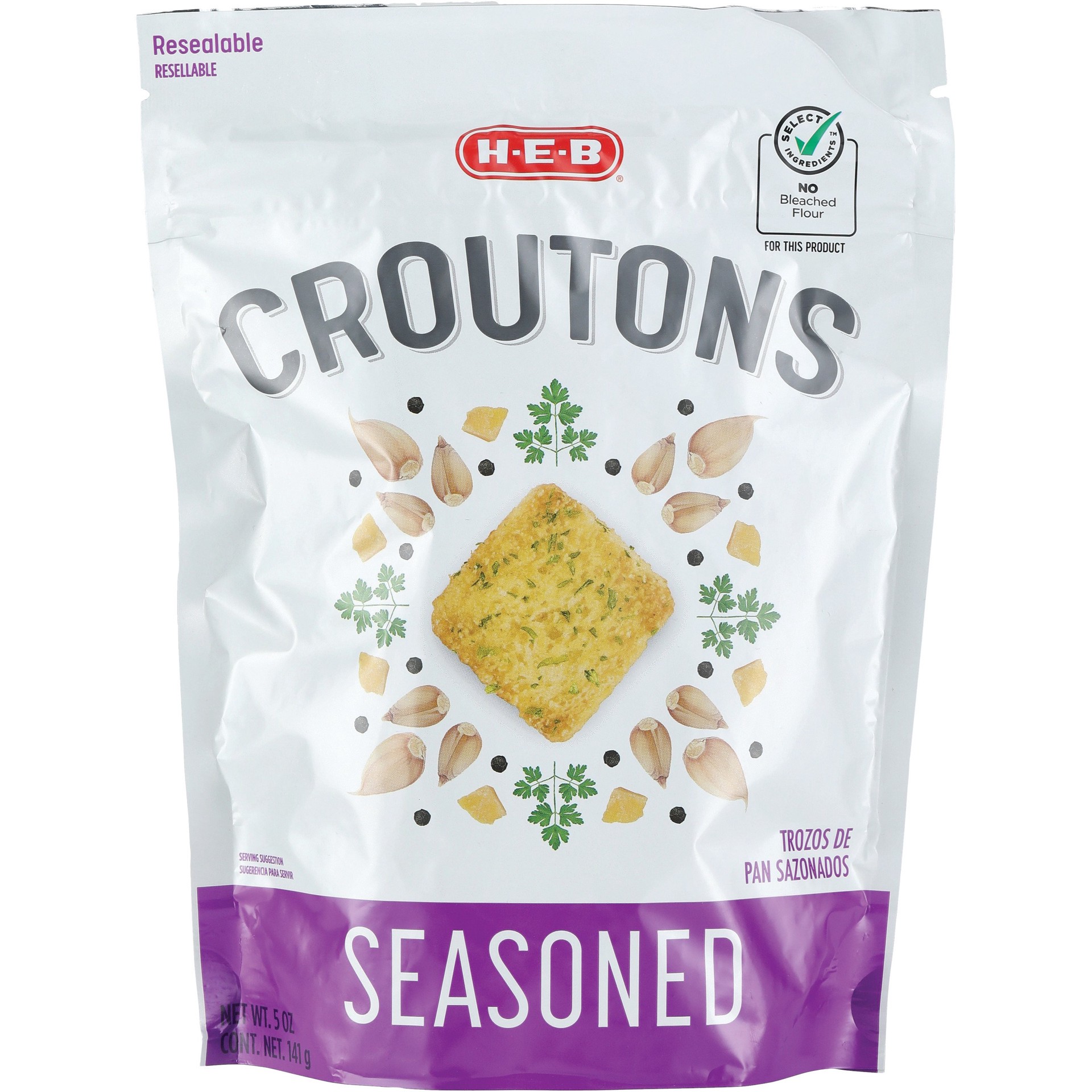 slide 1 of 1, H-E-B Seasoned Premium Croutons, 5 oz