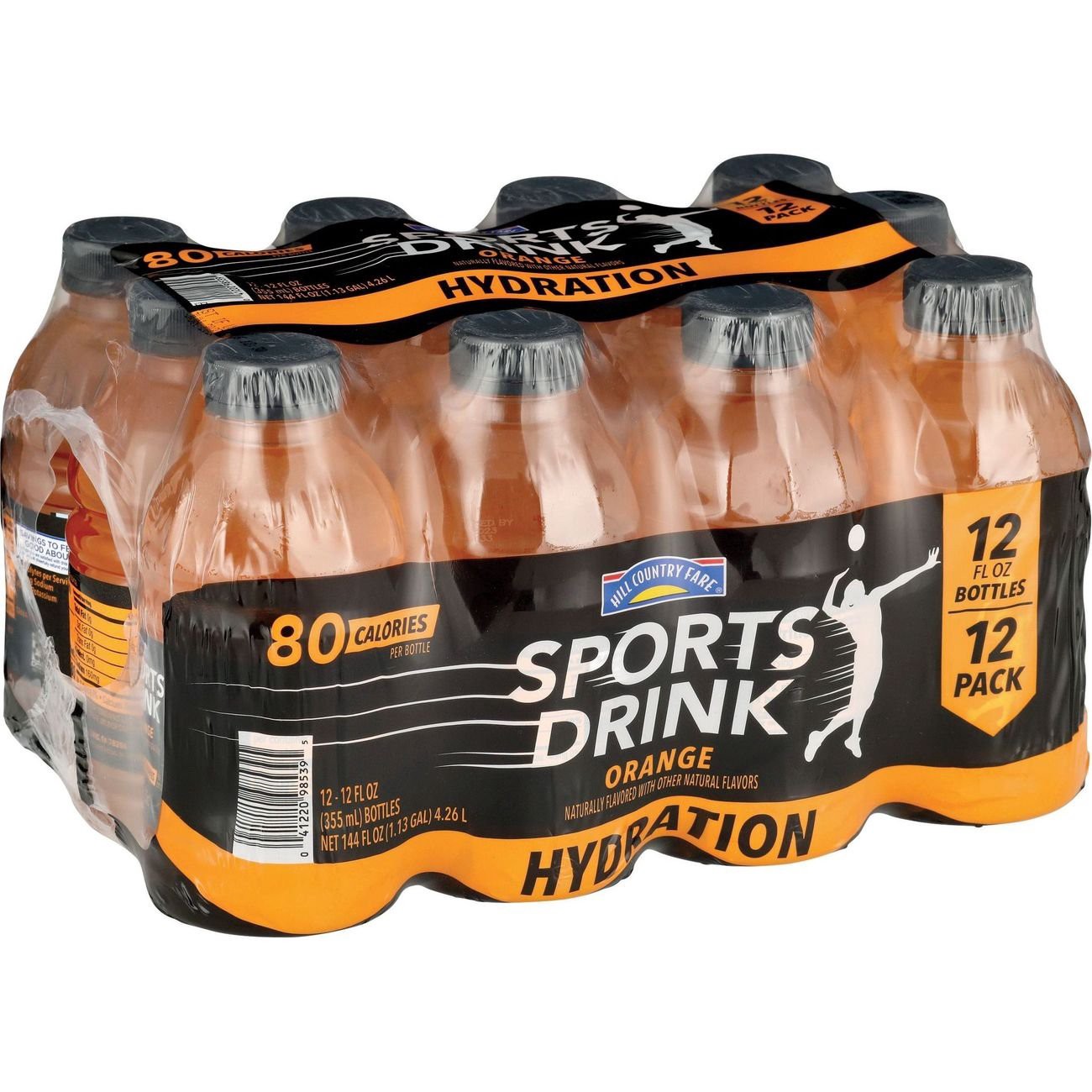 slide 1 of 1, Hill Country Fare Orange Sports Drink 12 pk Bottles, 12 oz