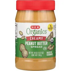 H-E-B Organics 7g Protein Creamy Peanut Butter Spread