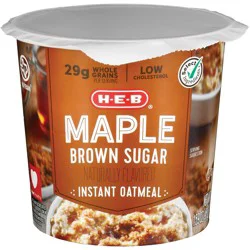 H-E-B Instant Oatmeal Cup - Maple Brown Sugar