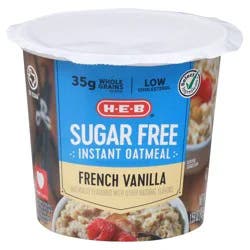 H-E-B Sugar Free Instant Oatmeal Cup - French Vanilla