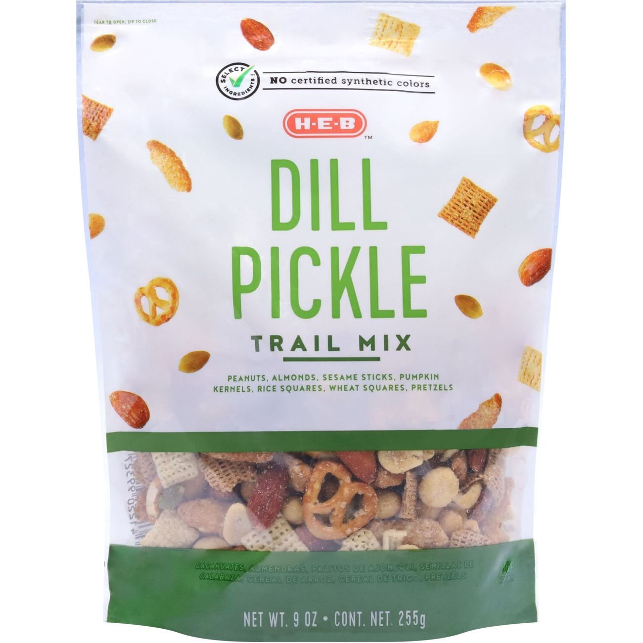slide 1 of 1, H-E-B Dill Pickle Trail Mix, 9 oz