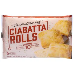 Central Market Frozen Ciabatta Dinner Rolls
