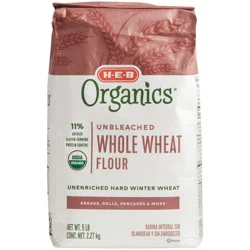 H-E-B Organics Unbleached Whole Wheat Flour