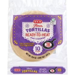 H-E-B Pre-Cooked Ready to Heat Flour Tortillas