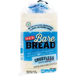 H-E-B Bare Bread Crustless White Sliced Bread
